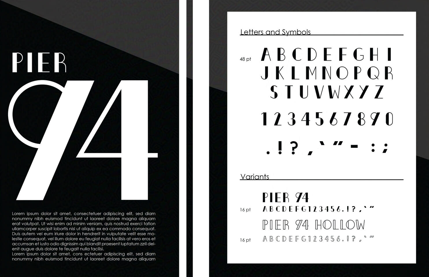 Pier 94 Typeface (for Typography Studio class) (Adobe Illustrator, 2020)