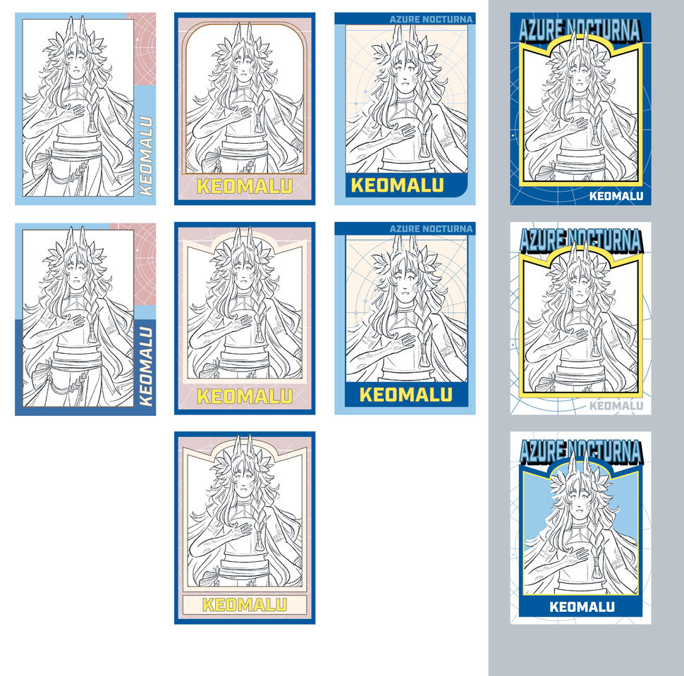 Personal Baseball Card Project Drafts (Procreate, Adobe Illustrator, 2025)